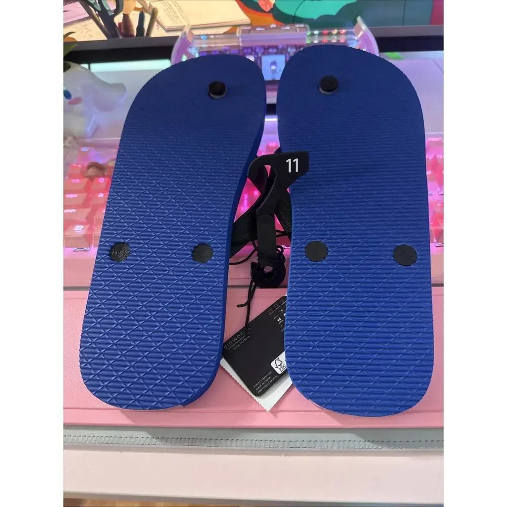 Hello Kitty & Friends Flip Flops Sandals Size 11 Summer Beach 2025 Sanrio Blue